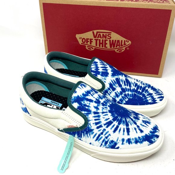 VANS Comfycush Slip-On Tie-Dyeclsh blue Casual Sneakers Women's Size VN0A3WMD1S1 - Picture 7 of 10